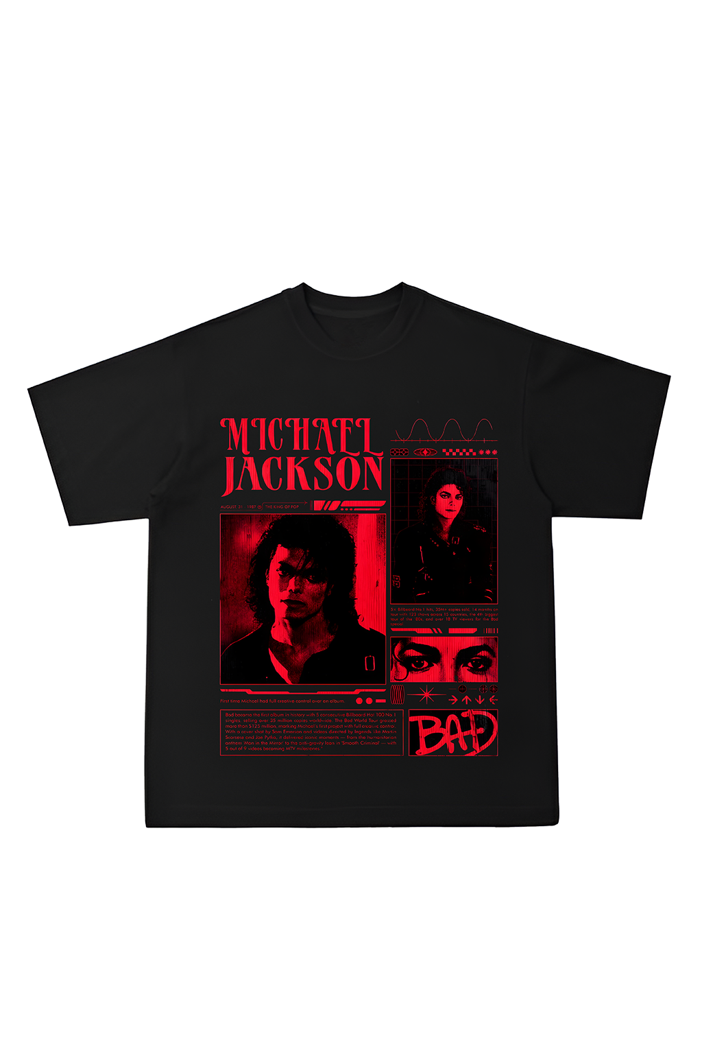 BAD Michael Jackson Oversized Tee
