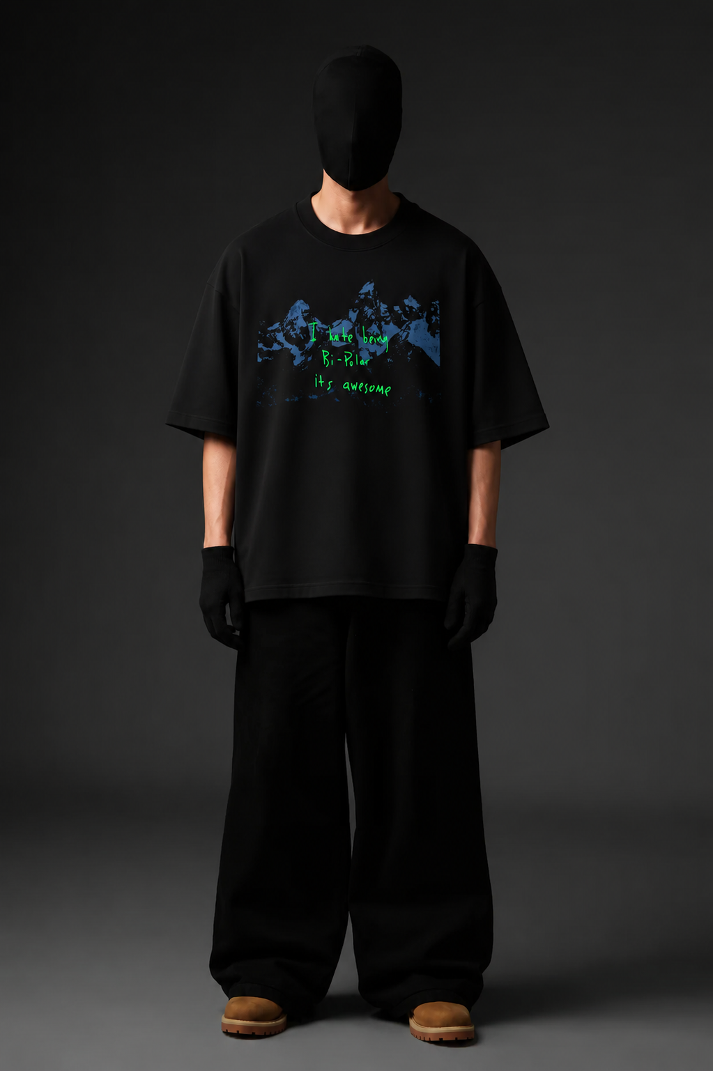 I Hate Being Bi-Polar It's Awesome Oversized Tee