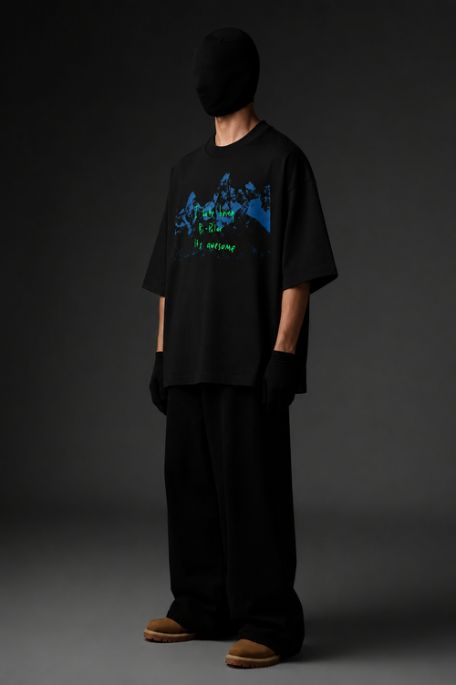 I Hate Being Bi-Polar It's Awesome Oversized Tee