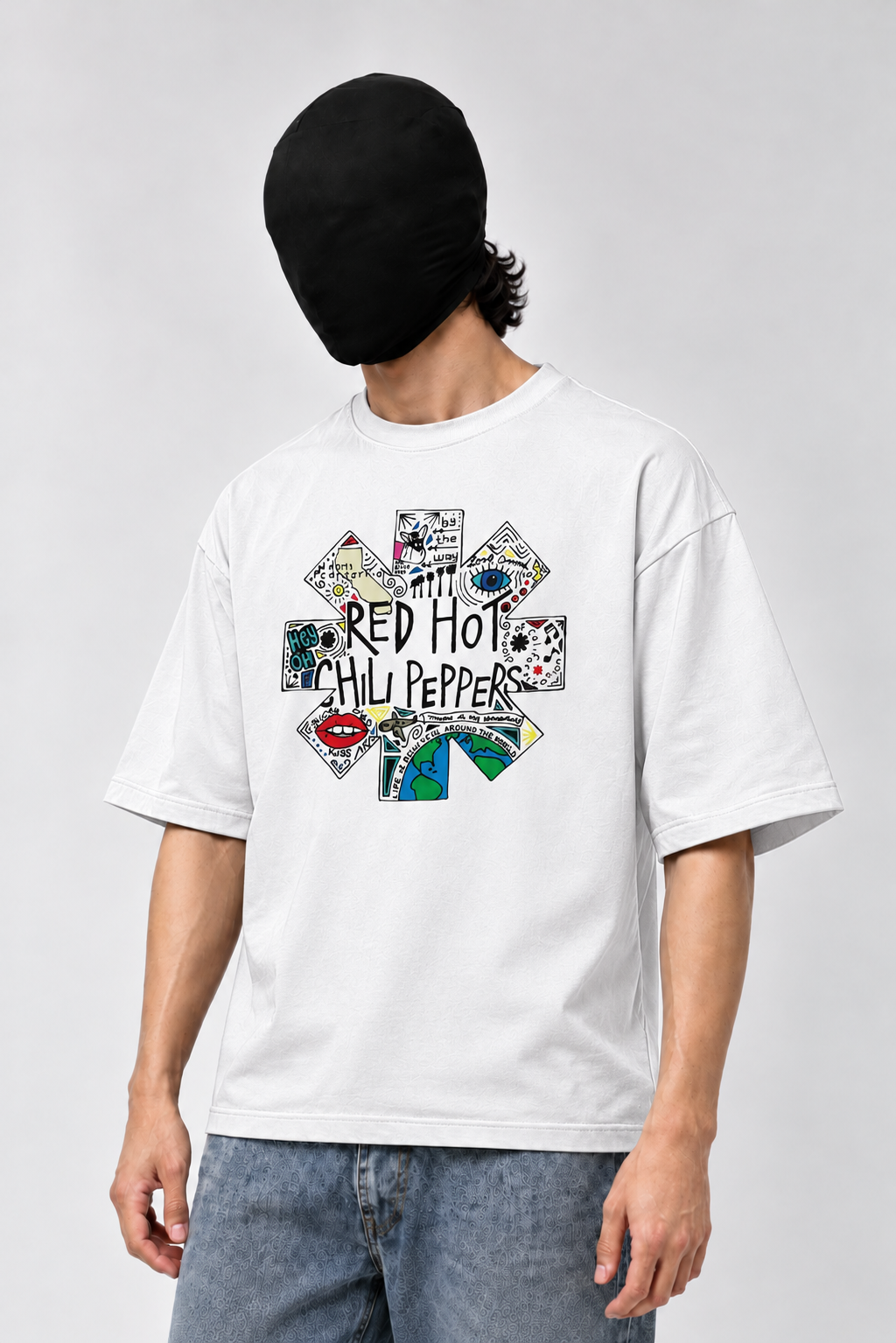 Red Hot Chili Peppers Oversized Abstract Tee