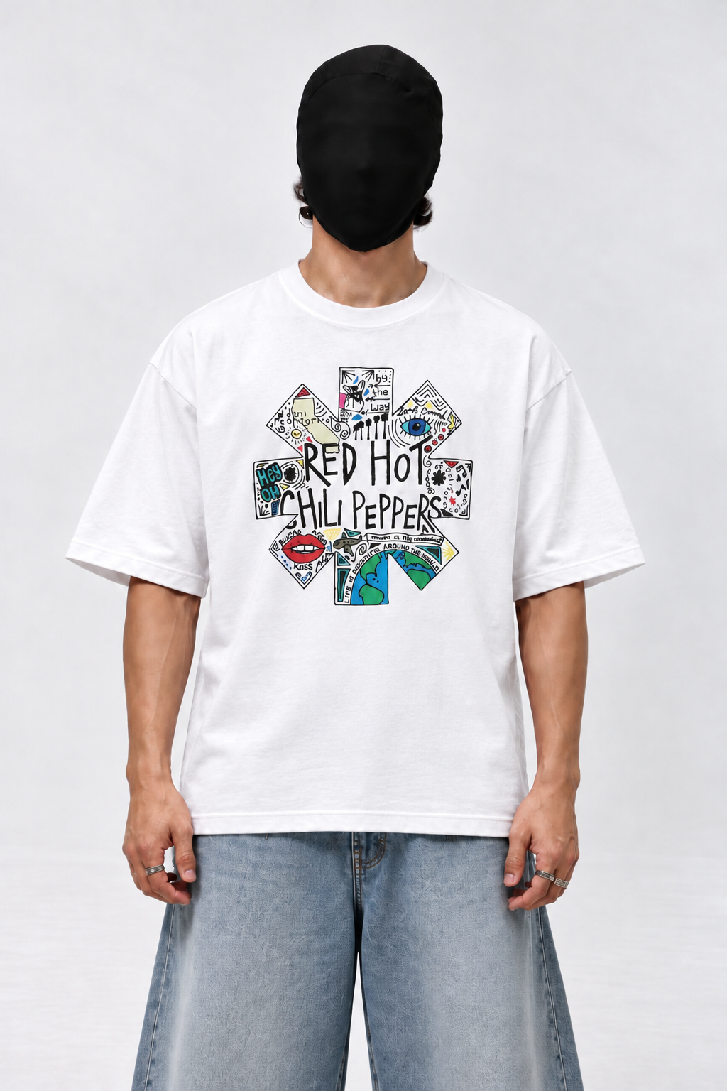 Red Hot Chili Peppers Oversized Abstract Tee
