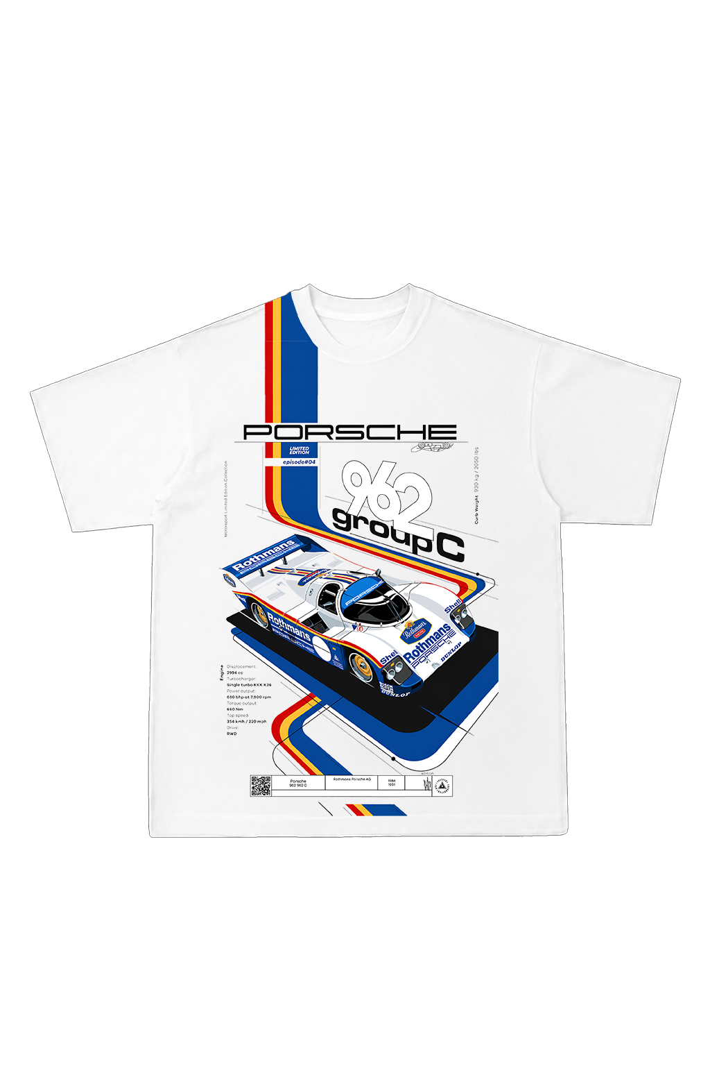 Porsche 969 groupC Oversized Tee