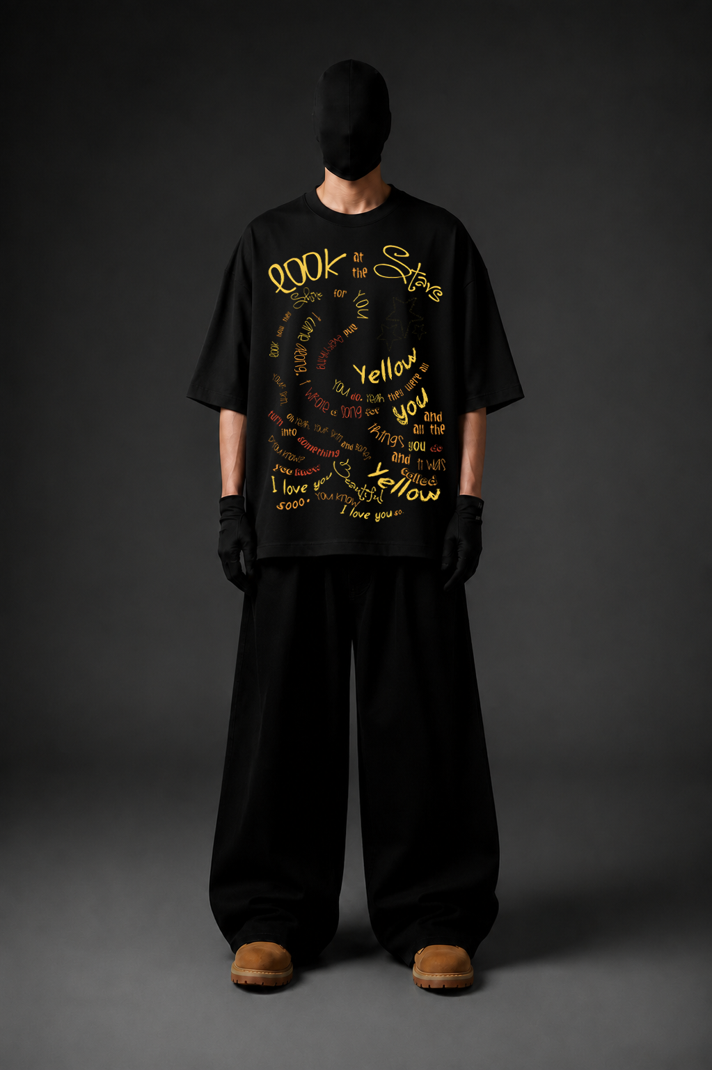 Yellow Coldplay Oversized Tee