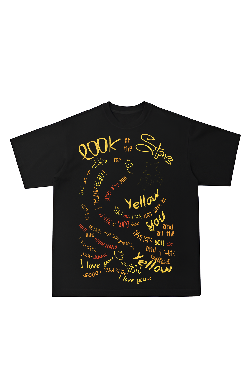 Yellow Coldplay Oversized Tee