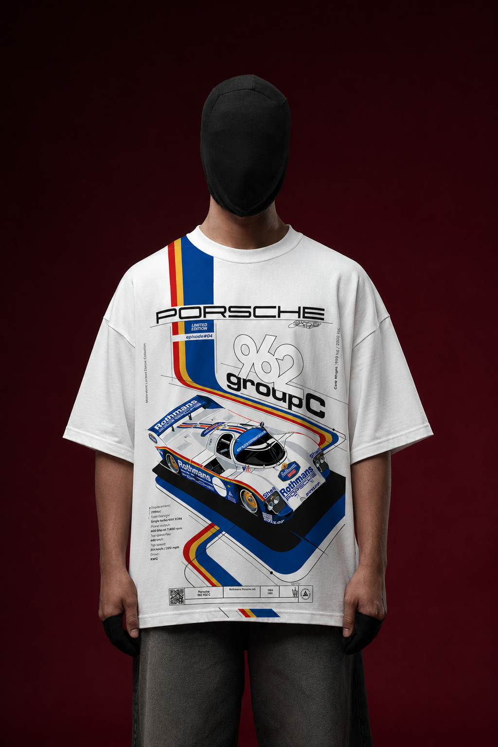 Porsche 969 groupC Oversized Tee