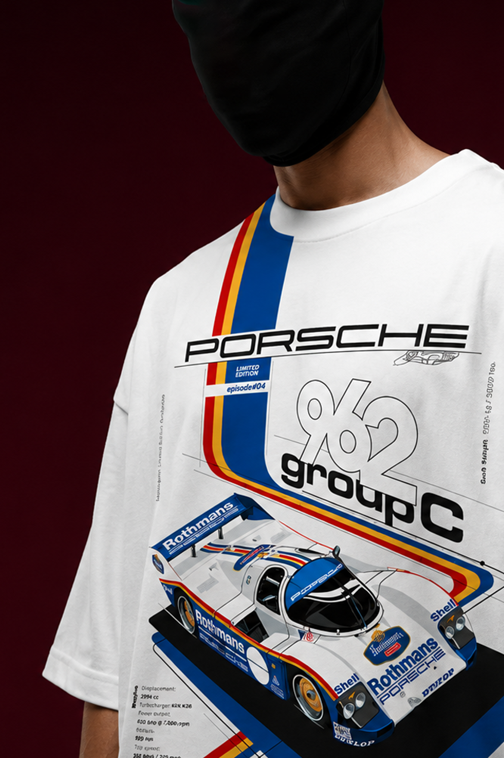 Porsche 969 groupC Oversized Tee