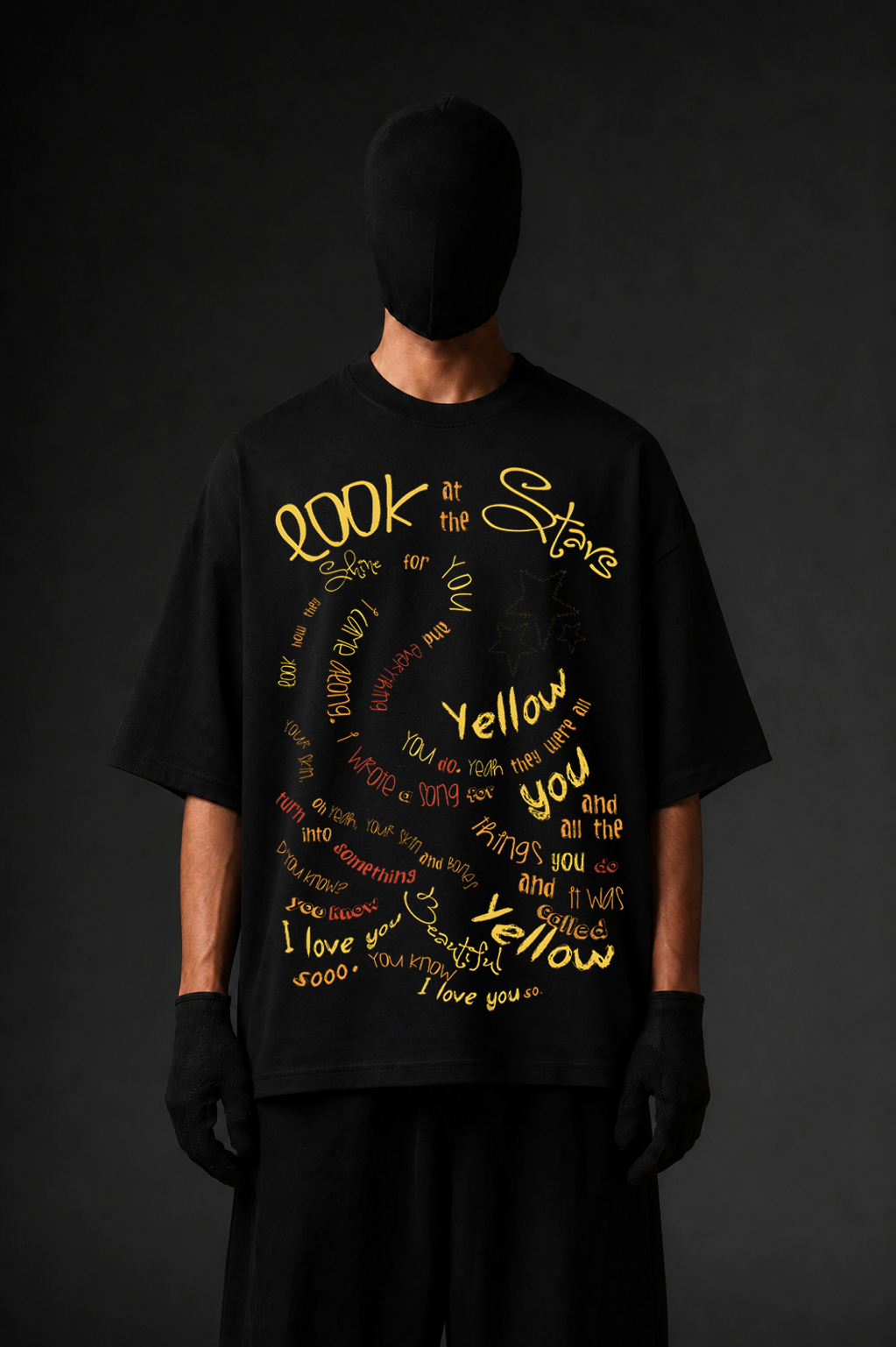 Yellow Coldplay Oversized Tee